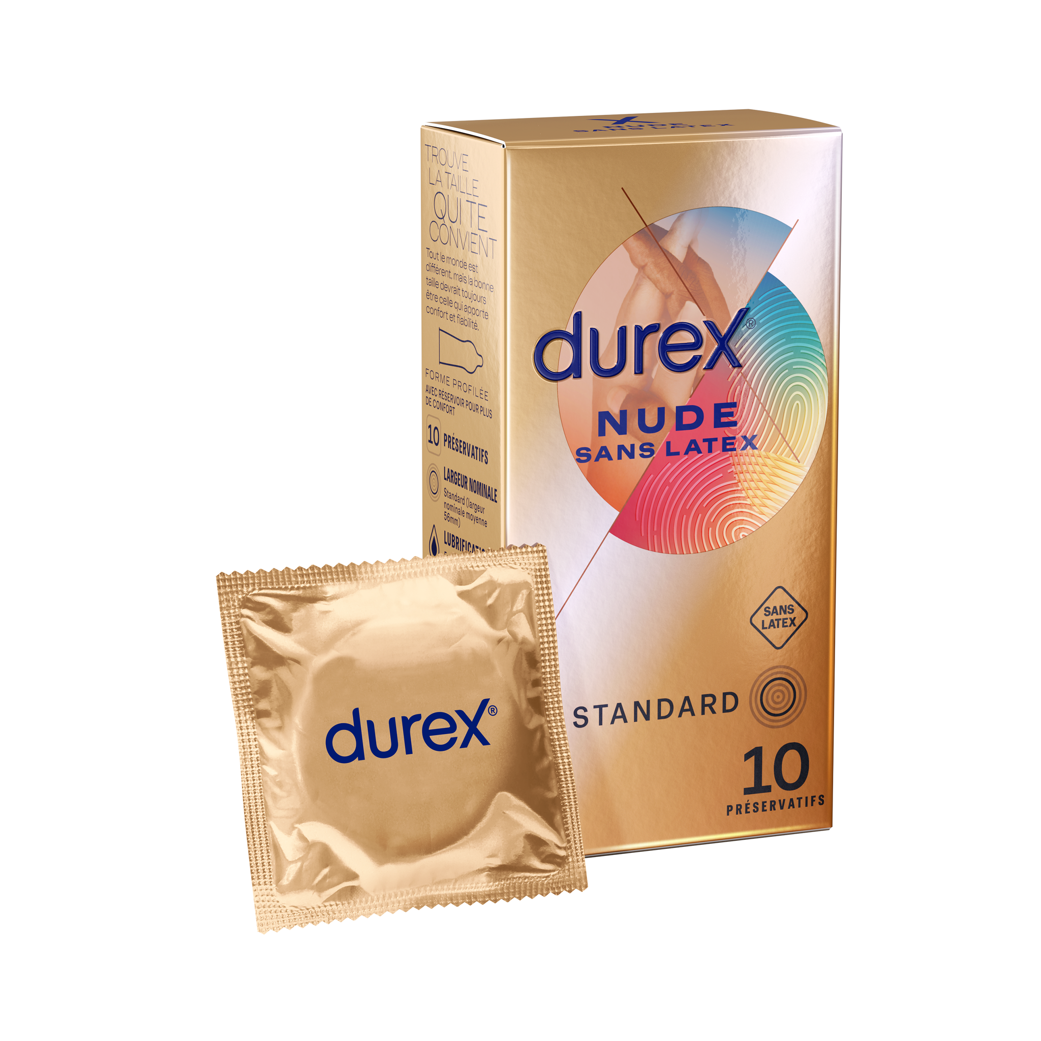 Préservatifs Durex<br>Nude Sans latex